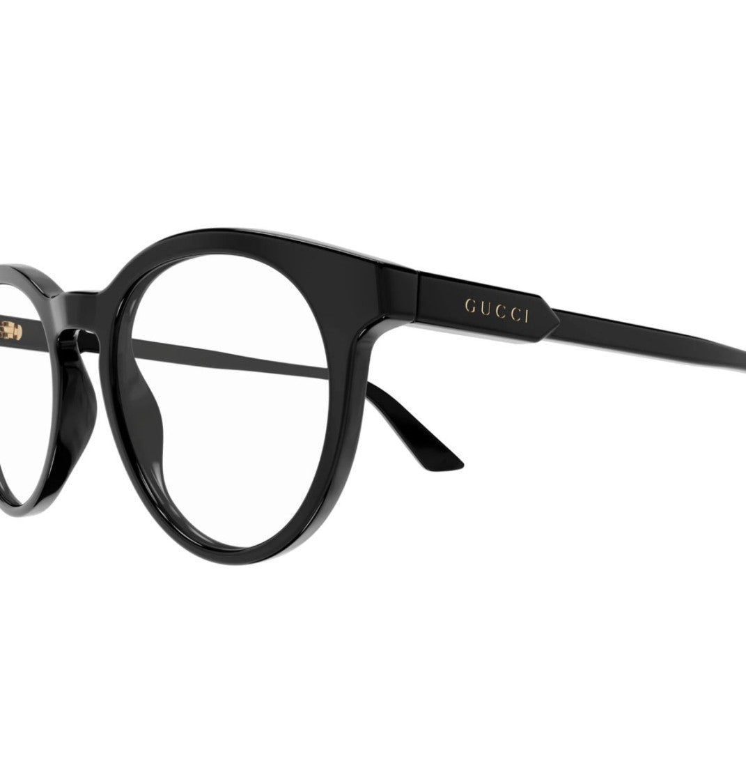 Gucci Black Bold Rounded Acetate Eyeglasses