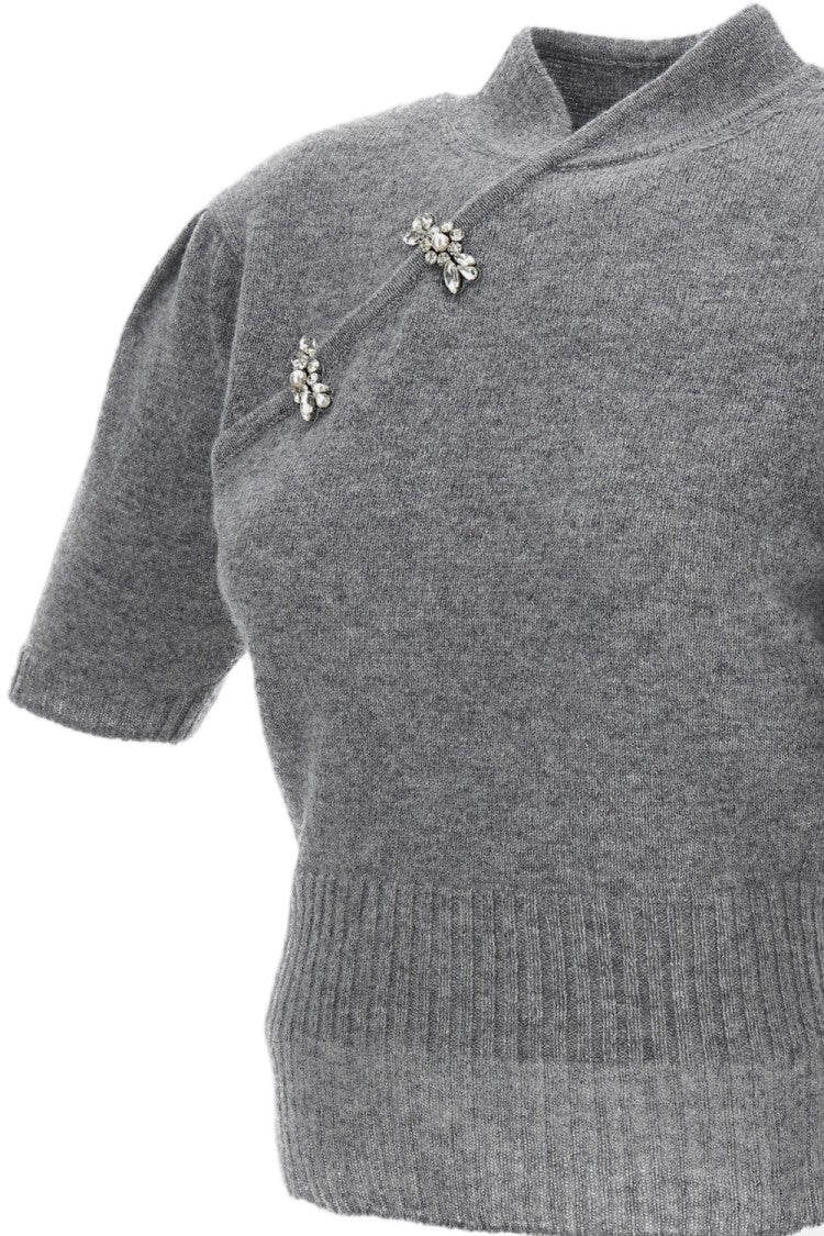 Simone Rocha Short-Sleeve Cashmere Knit
