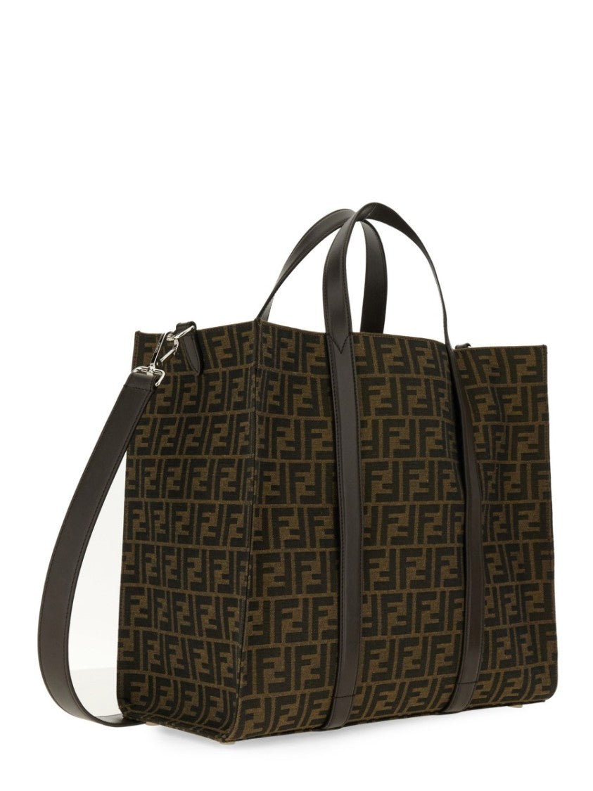 Fendi Jacquard Fabric Tote Bag