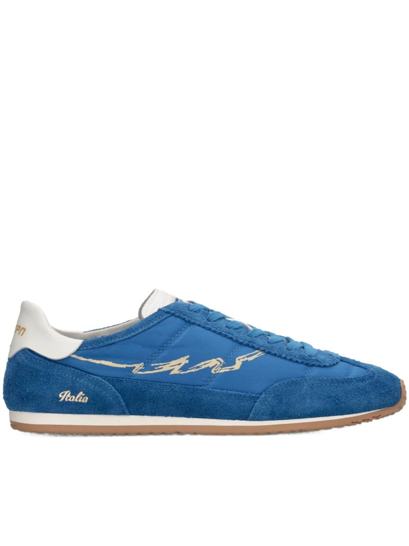 Enterprise Japan Vibrant Blue Mondialito 01 Suede Sneakers