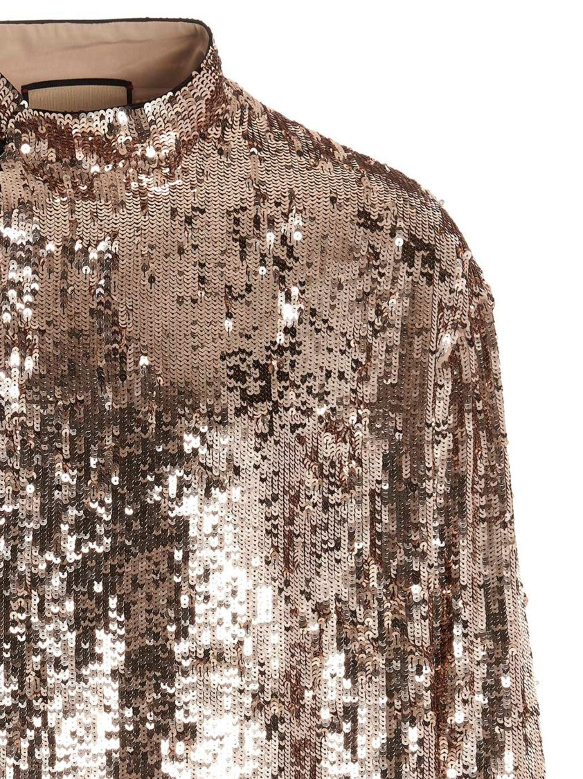Gucci Silk Shirt With Sequin Embroideries