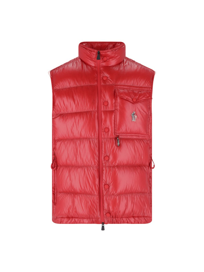 Moncler Grenoble Red Uychi Padded High Collar Vest