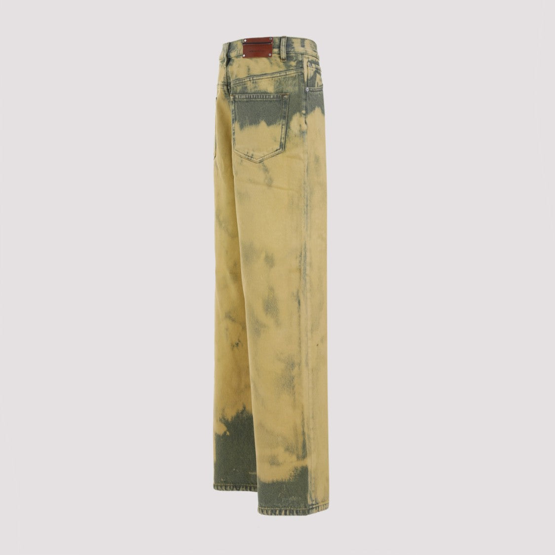 Dries Van Noten Lime Yellow Cotton Pine Pants
