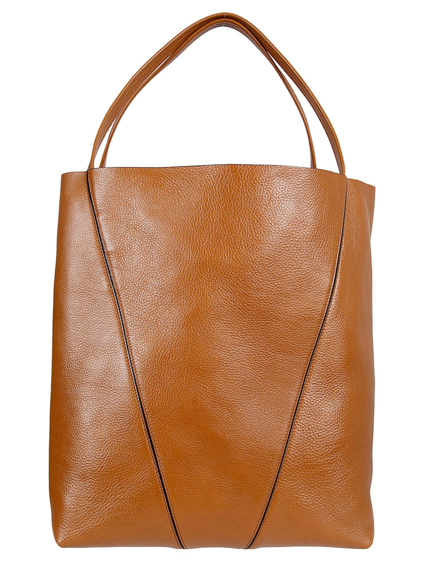 Chloé Granata Leather Tote Bag With Chain Charms