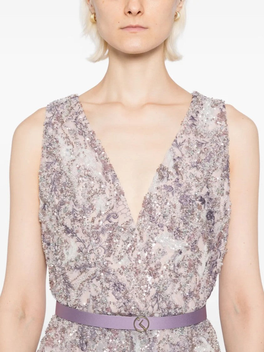 Saiid Kobeisy Embroidered Long Dress