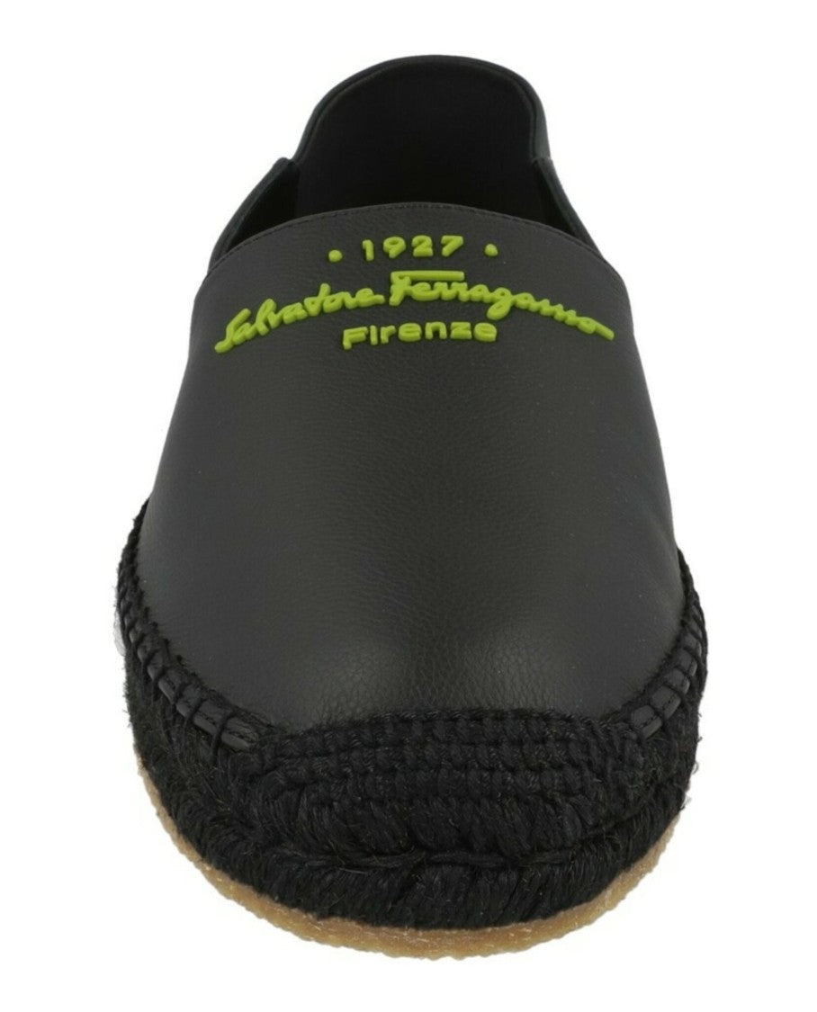 Ferragamo Gus Leather Espadrilles