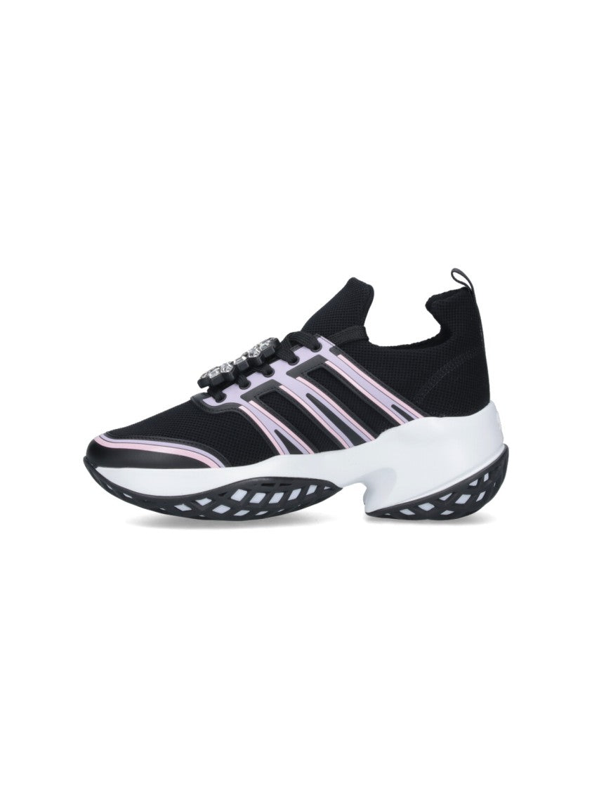 Roger Vivier Viv' Run Sneakers With Crystal Buckle Detail