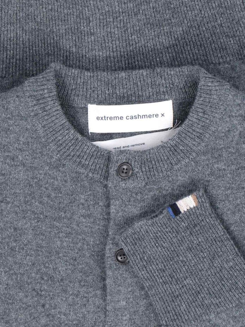 Extreme Cashmere Round Neck Button-Up Cardigan In Soft Cashmere