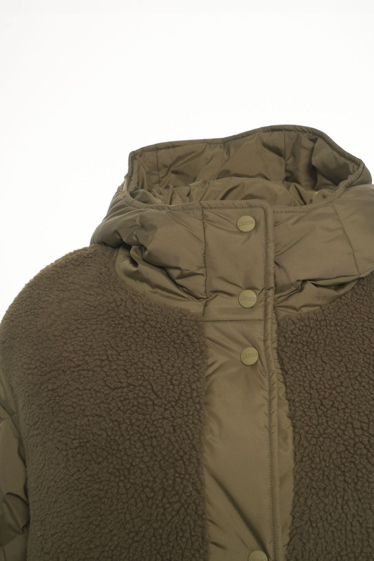Herno Down Jacket With Faux Fur Insert