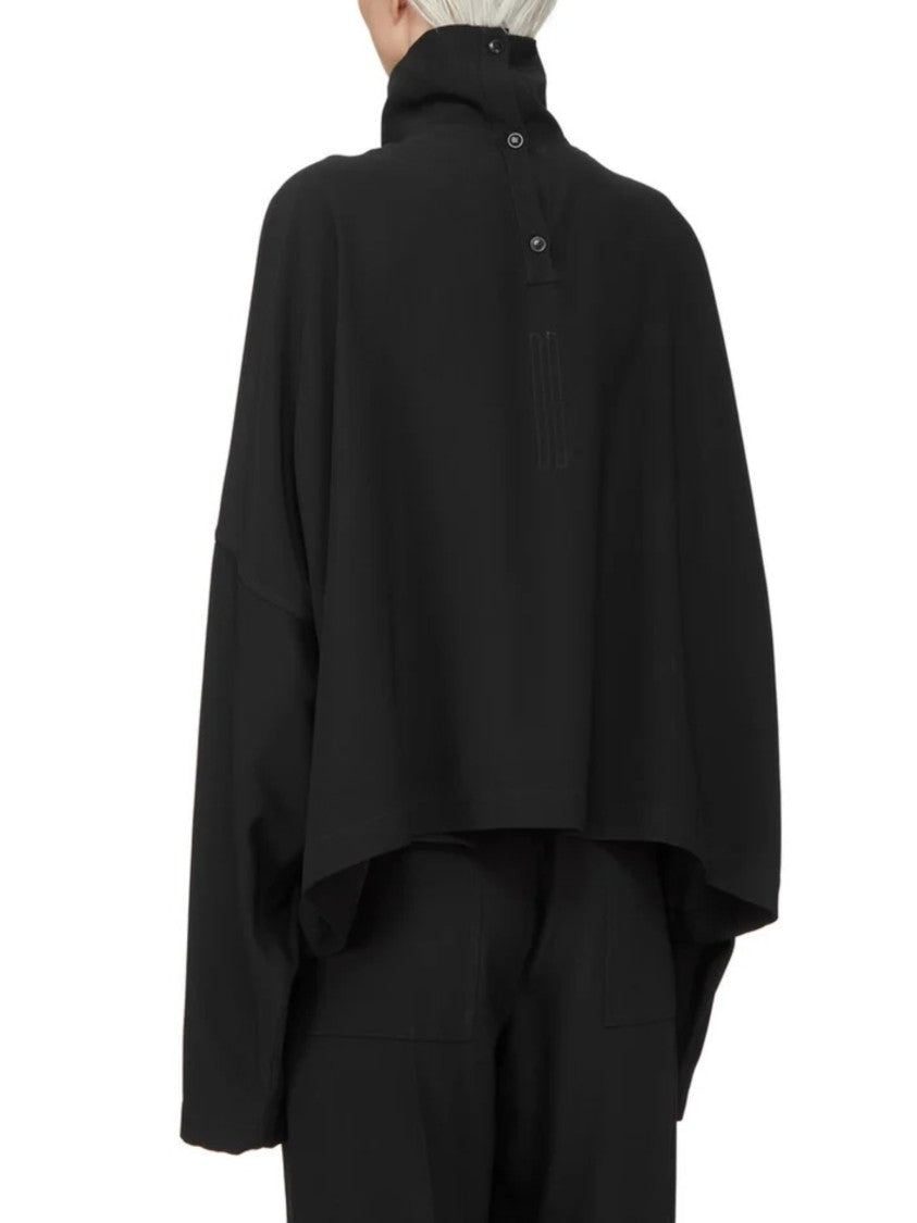 Rick Owens Jumbo Tabard Boxy Cropped Turtleneck