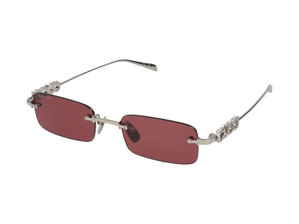 Gucci Sunglasses Gucci Gg1808s 004 Silver Silver Red 52/20/145