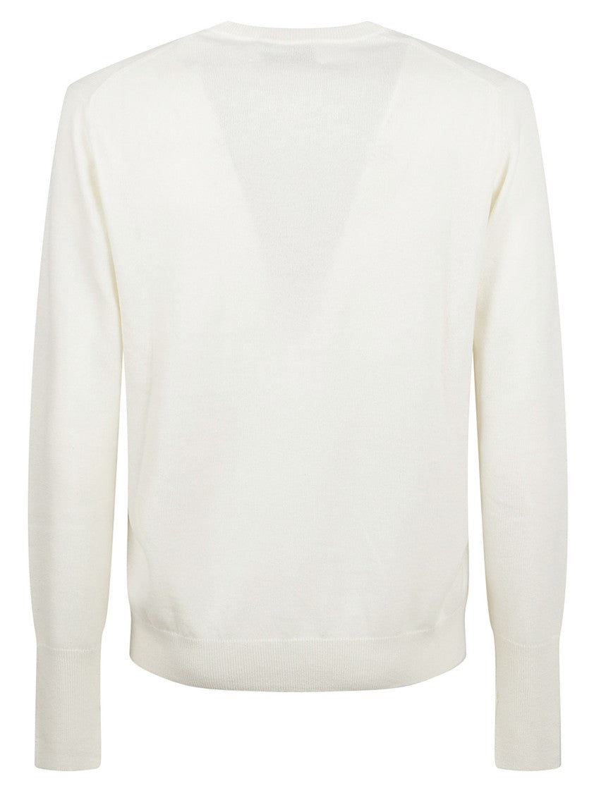 Ballantyne Classic Argyle Knit Sweater In Soft Neutrals