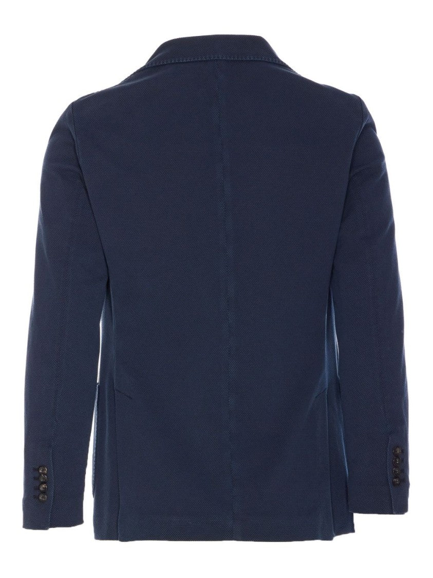 Circolo 1901 Blue Tailored Blazer With Notch Lapel