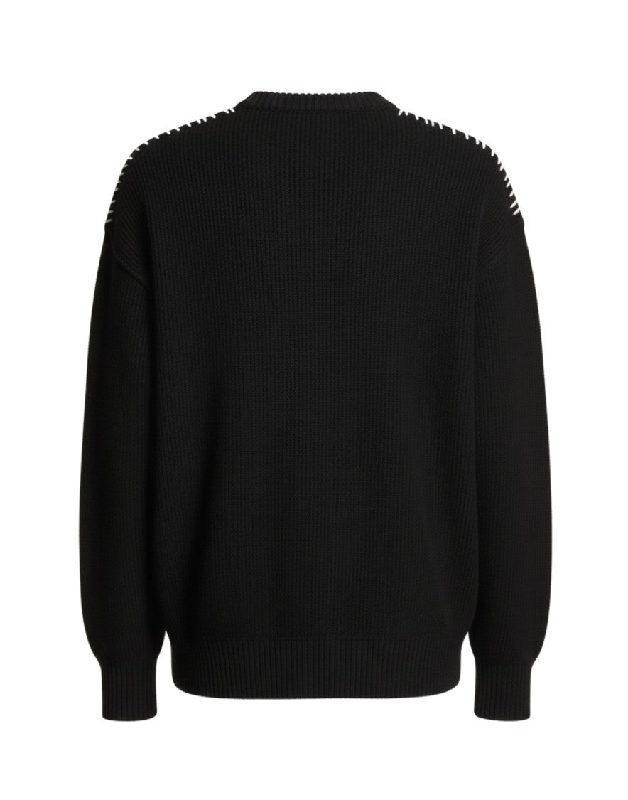 Paura Hotaka Wool-Blend Crewneck Sweater