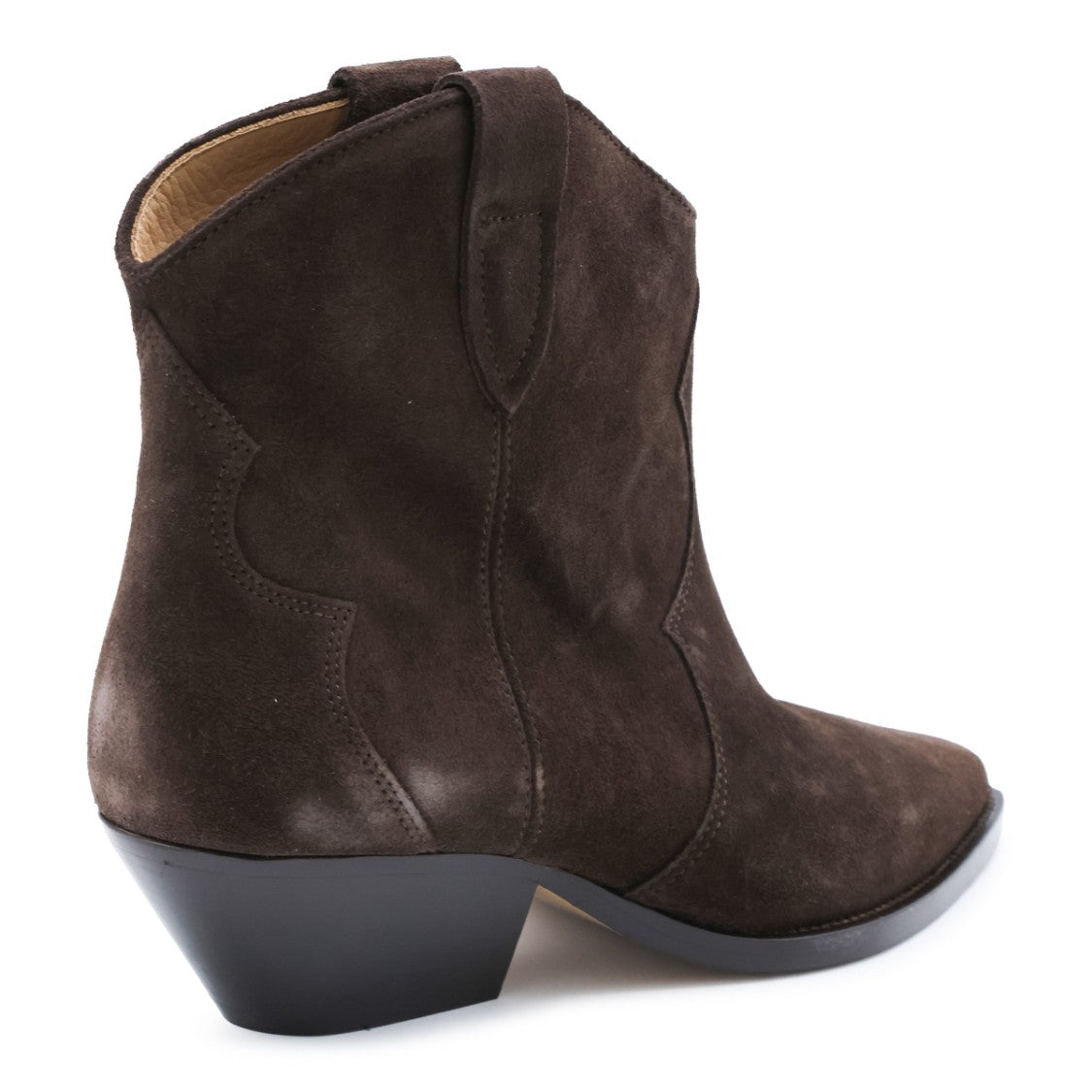 Isabel Marant Brown Suede Square Heel Boots
