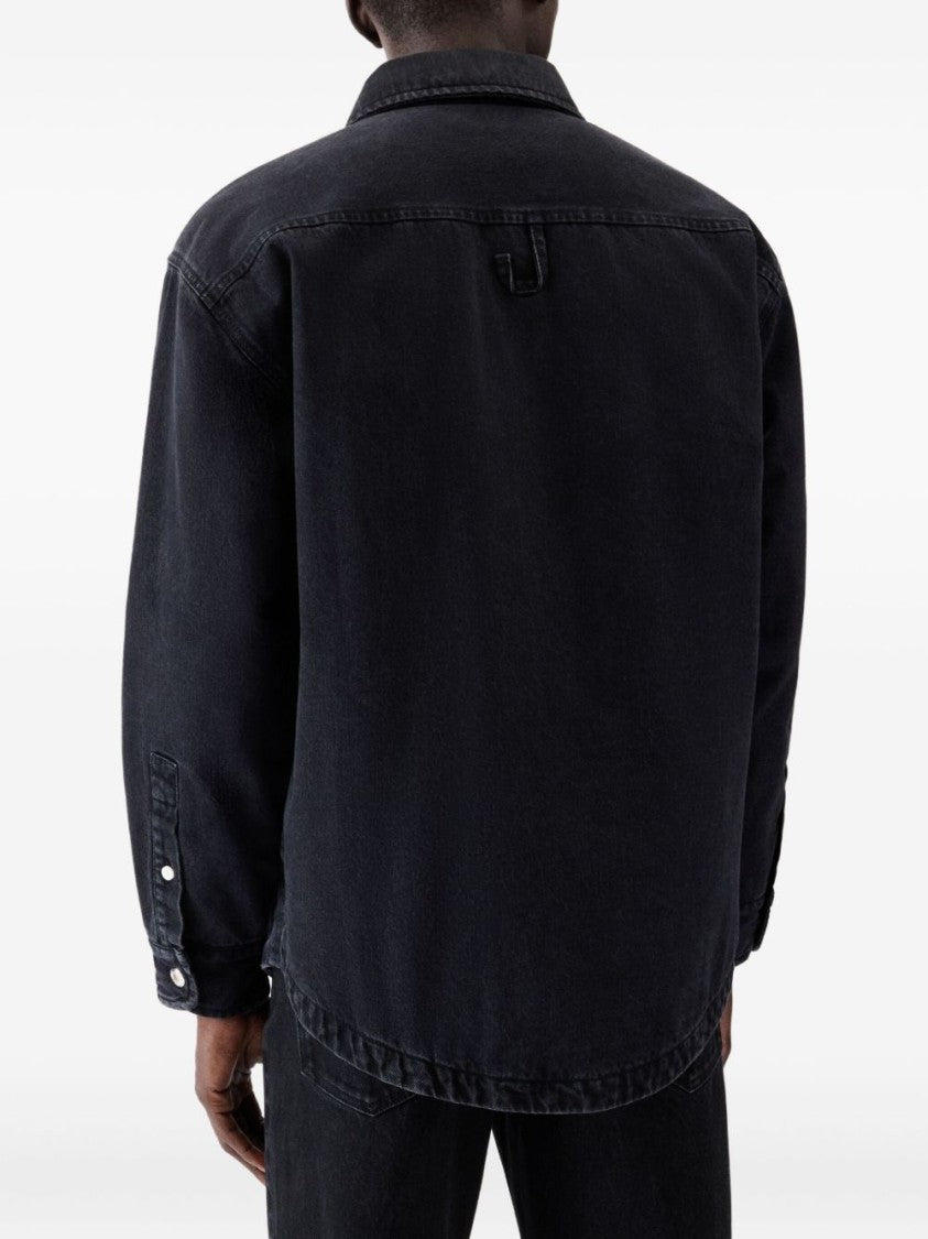 Jacquemus Black Relaxed Curved Hem Casual Shirt