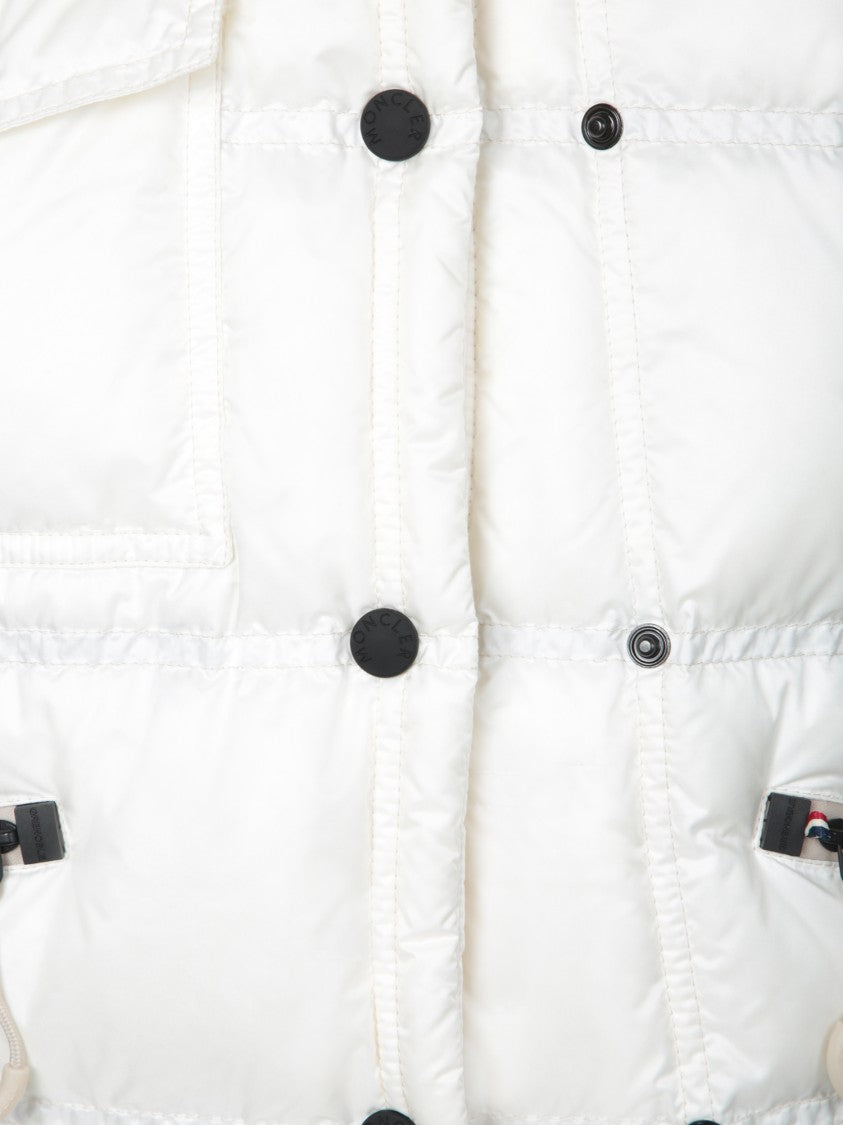 Moncler Grenoble High-Collared White Down Jacket