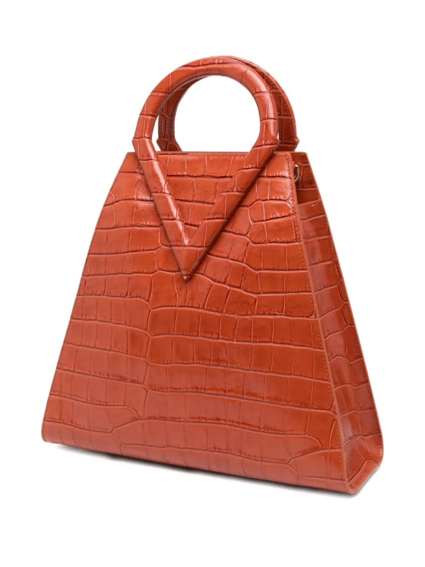Saiid Kobeisy Crocodile Pattern Structured Bag