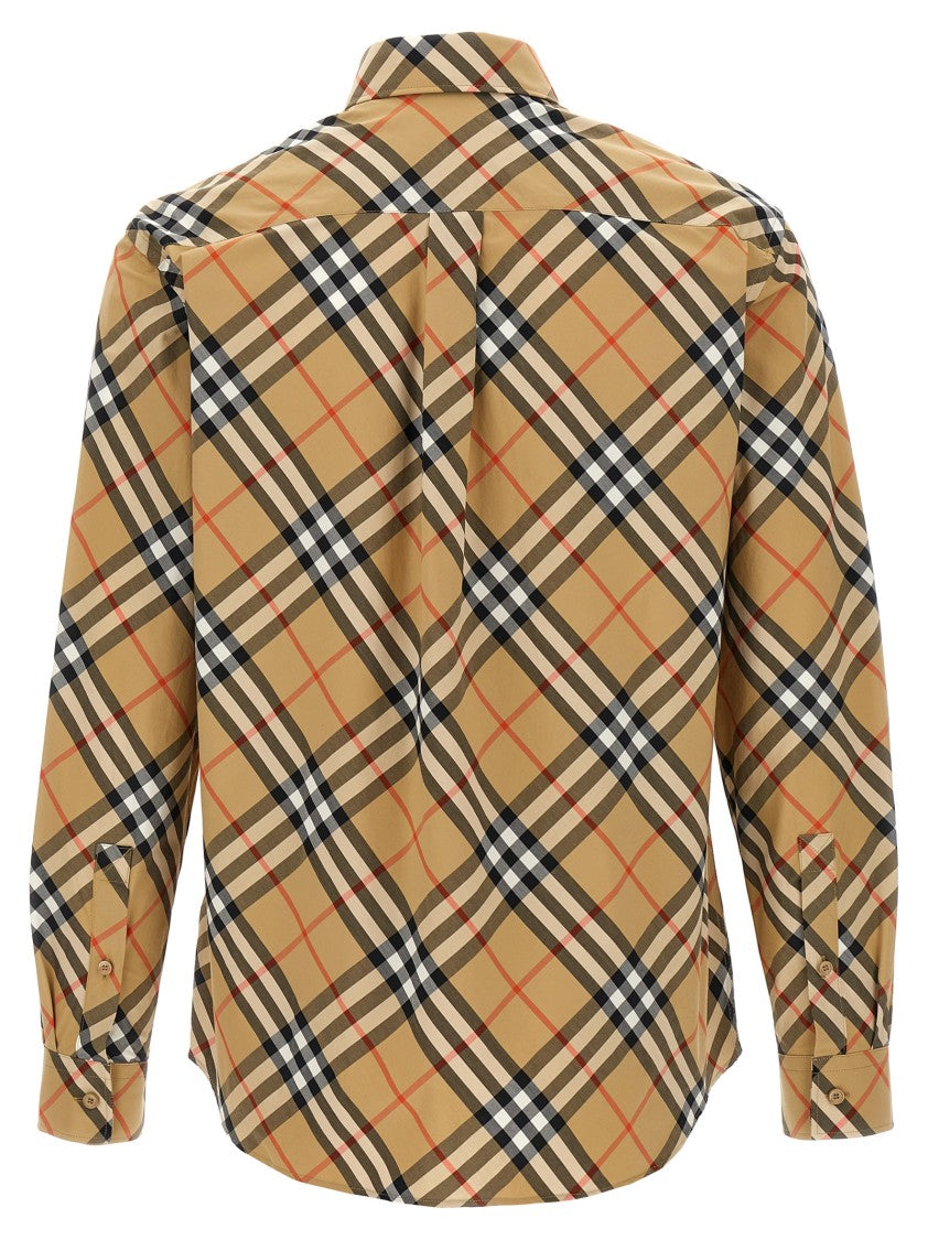 Burberry Check-Print Cotton Poplin Shirt