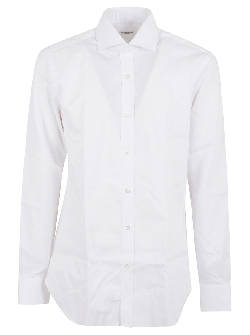 Buonamassa Cotton White Shirt With Classic Collar