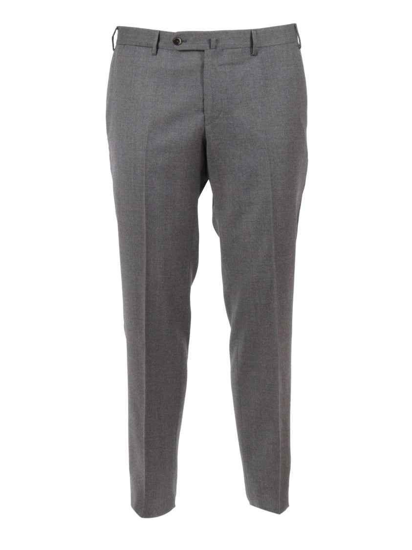 Pt01 Slim Fit Trousers With Diagonal Pockets