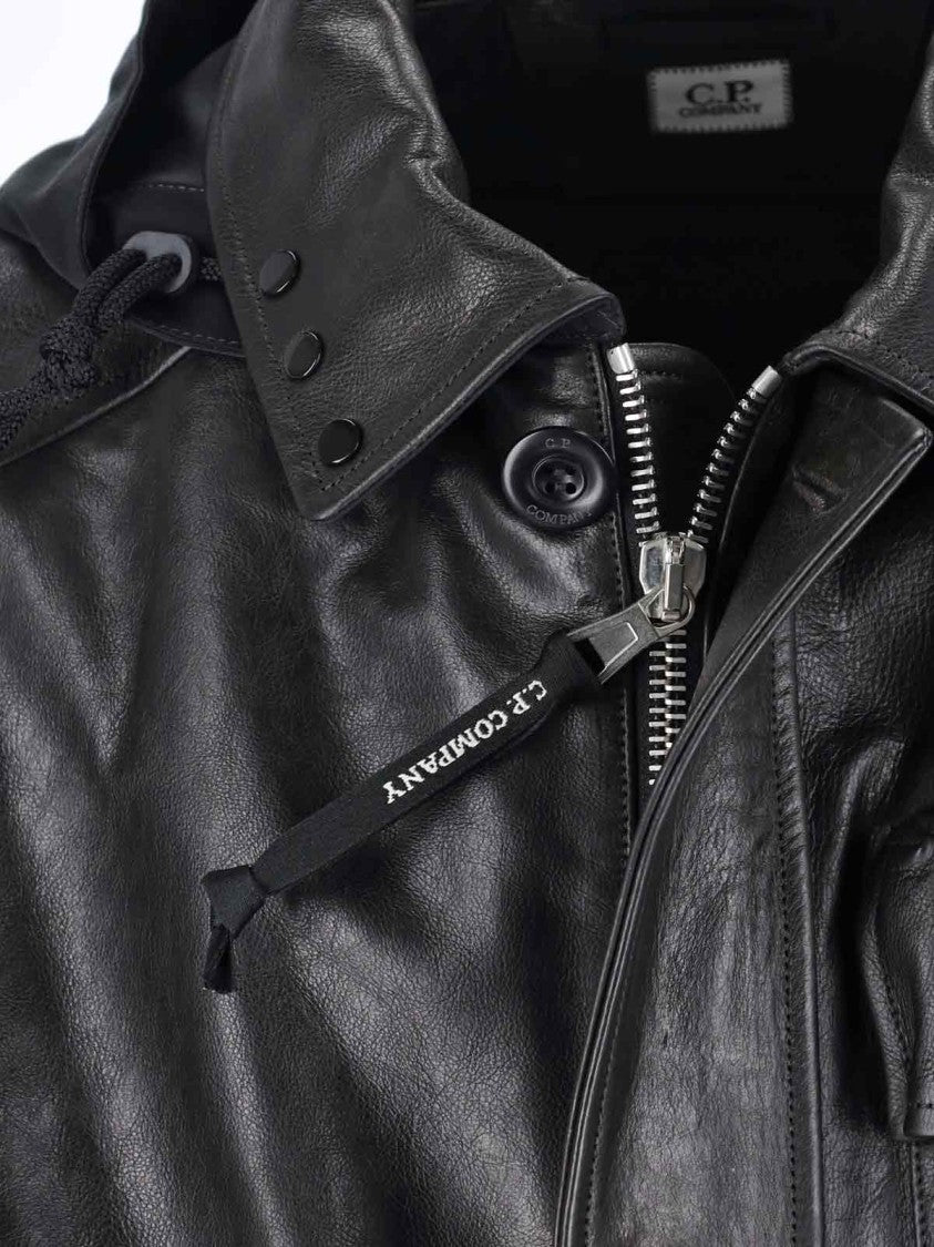 C.P. Company "Mille" Leather Jacket – Black