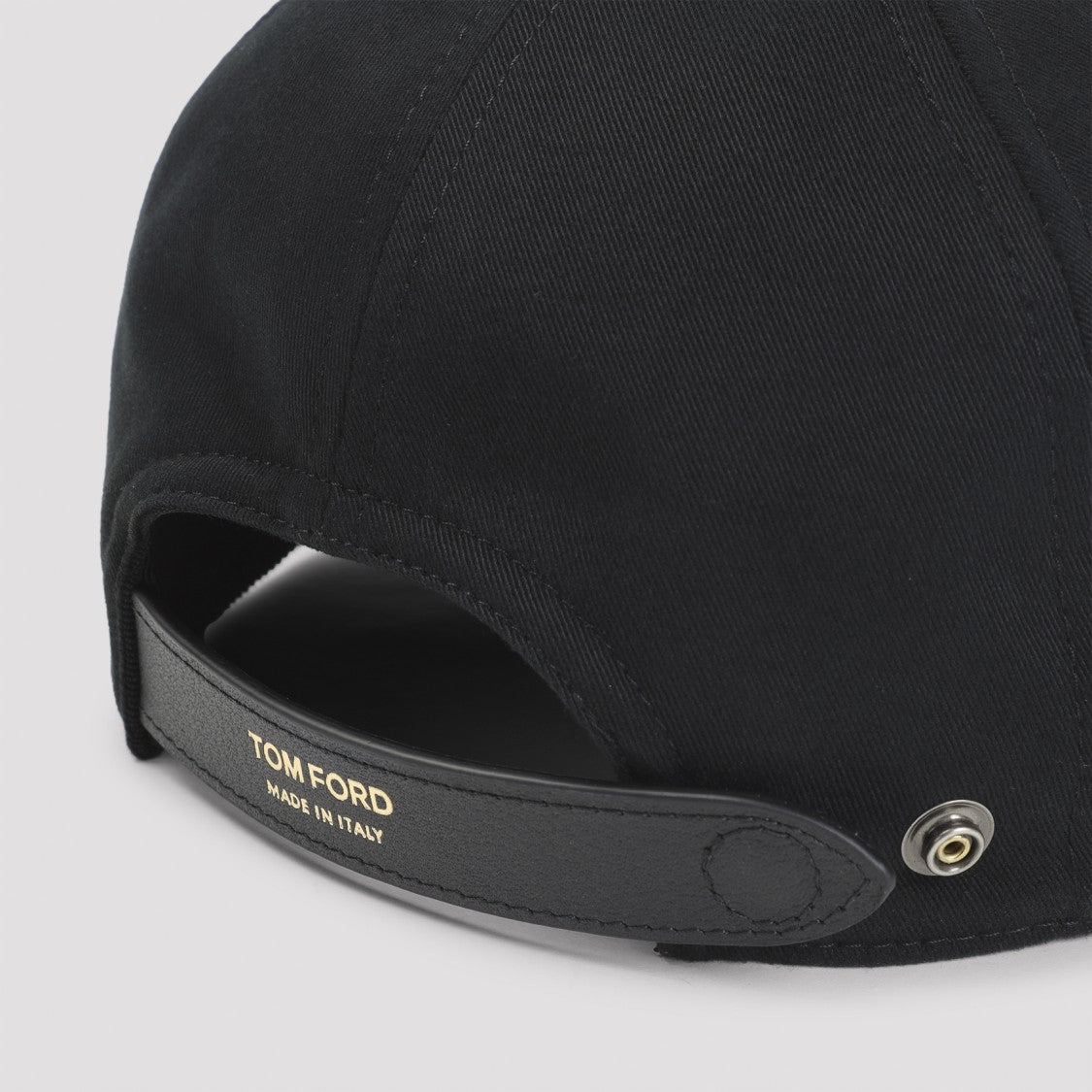 Tom Ford Structured Black Baseball Cap With Embossed Logo