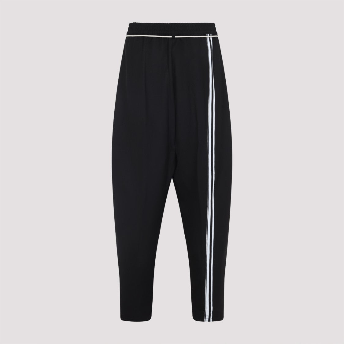 Mordecai Black Virgin Wool Drawstring Pant