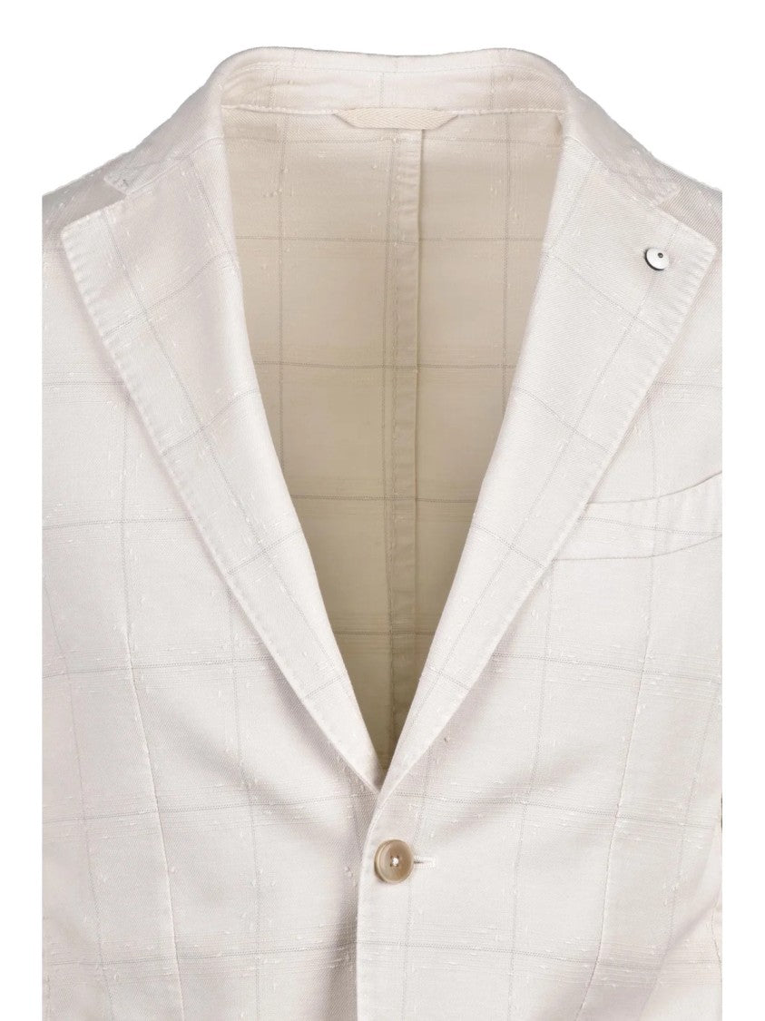 L.B.M. 1911 Cotton Linen Polyamide Jacket - White
