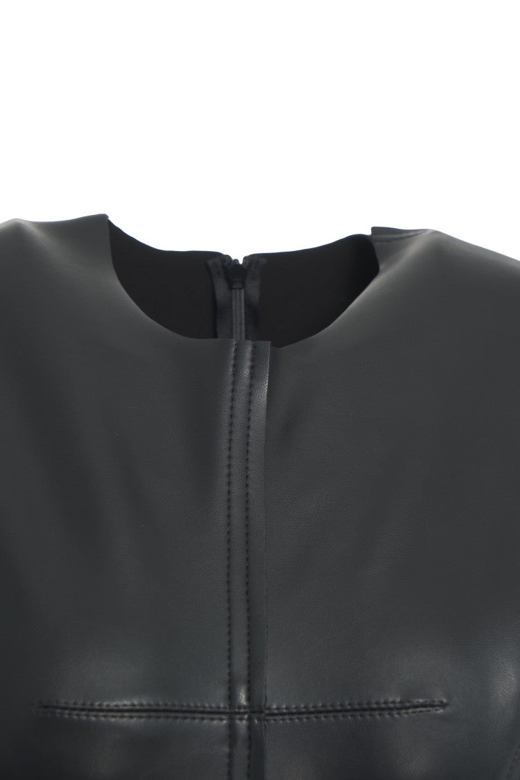 Norma Kamali Faux Leather Mini Dress