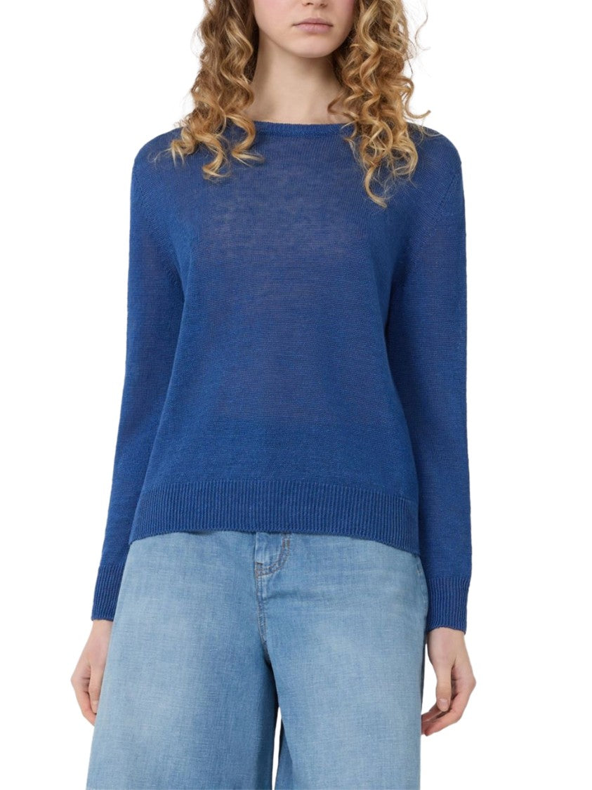 Max Mara Lightweight Long-Sleeved Top With Ribbed Cuffs And Hem