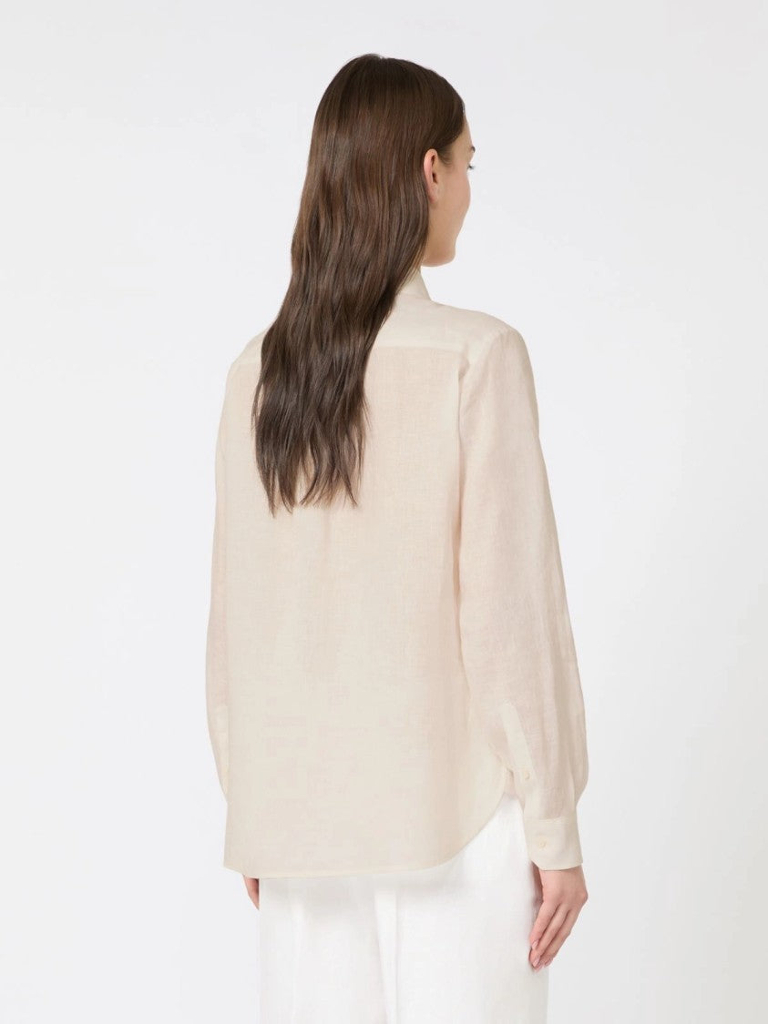Max Mara Long-Sleeved Button-Down Shirt With Classic Collar