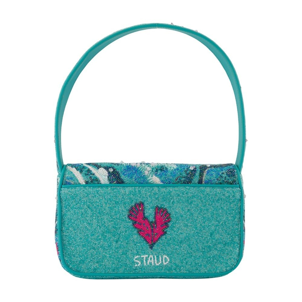 Staud Tommy Beaded Shoulder Bag - Synthetic - Blue