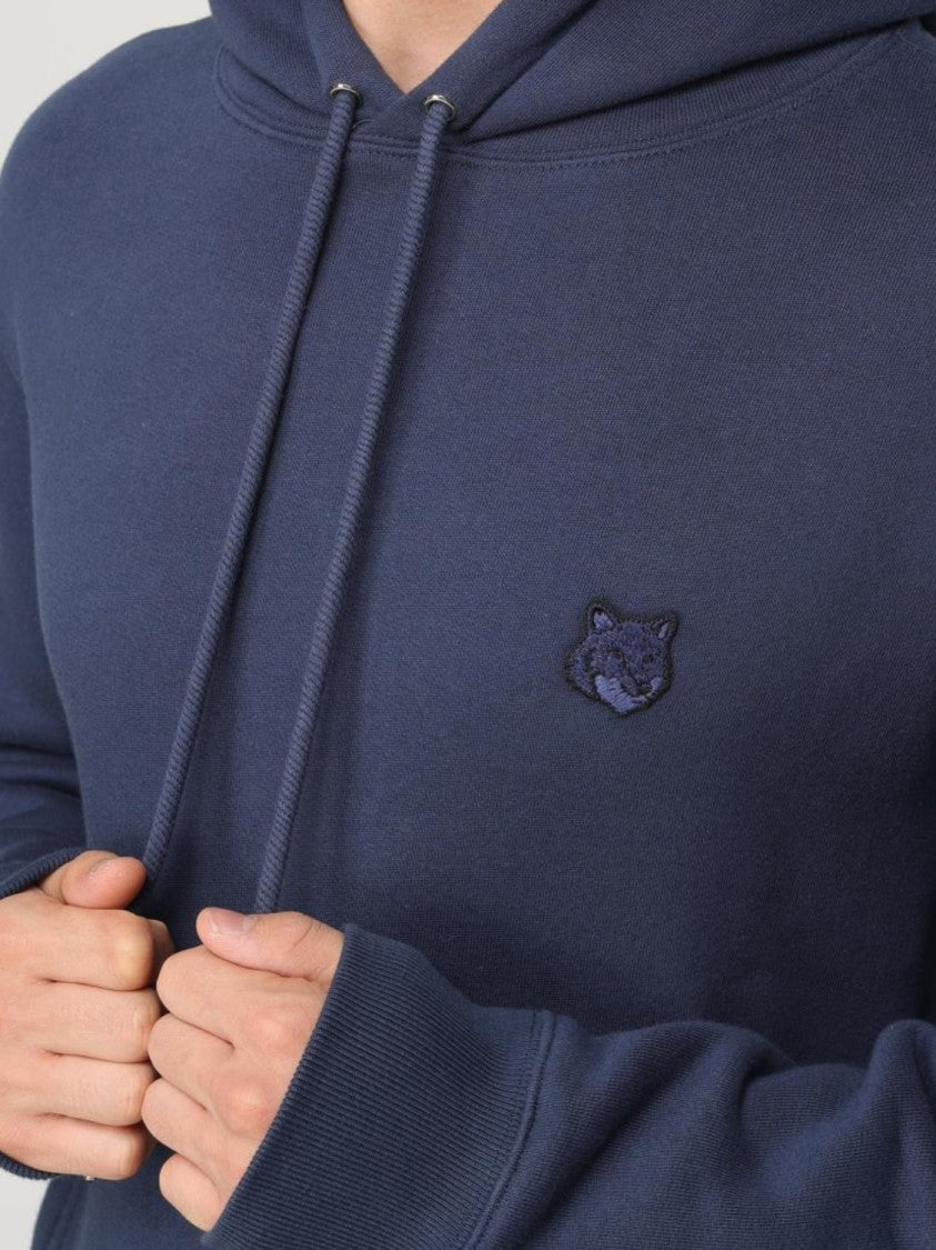 Maison Kitsuné Classic Pullover Hoodie With Embroidered Logo And Kangaroo Pocket
