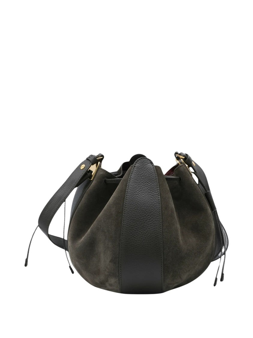 Coccinelle Boom Rounded Brown Suede Handbag