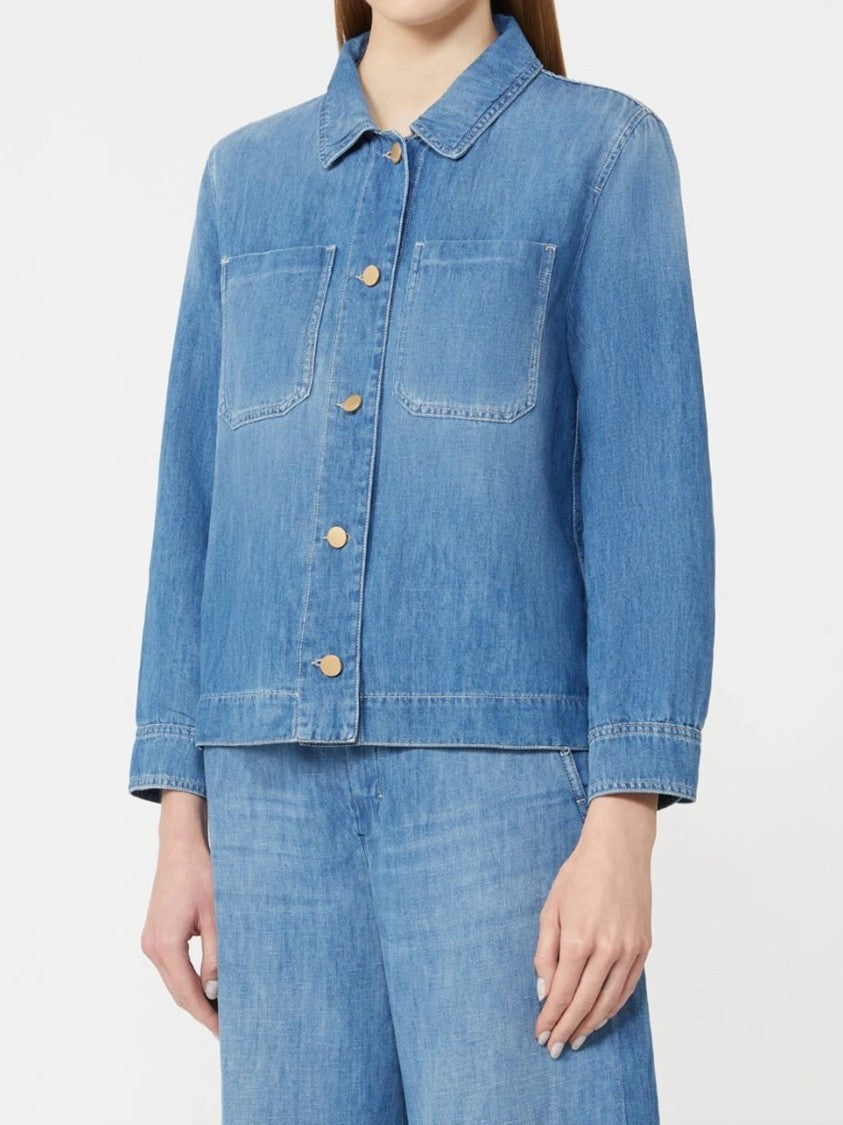 Max Mara Blue Smmgalan Medium Blue Denim Jacket