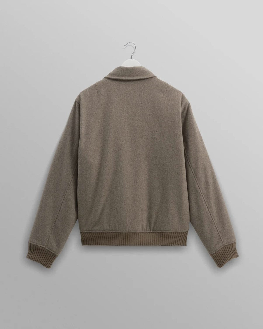 Wax London Classic Padded Wool Blend Bomber Jacket