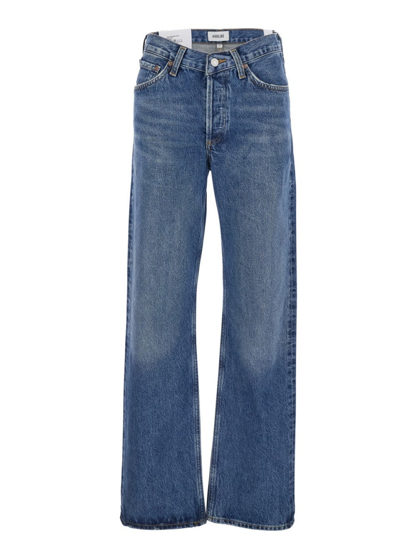 Agolde Blue Jeans With Beltl Loops
