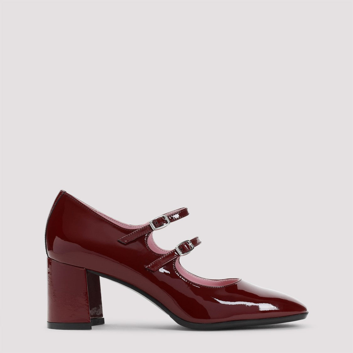 Carel Paris Alice Mary Jane Burgundy Patent Leather Pumps