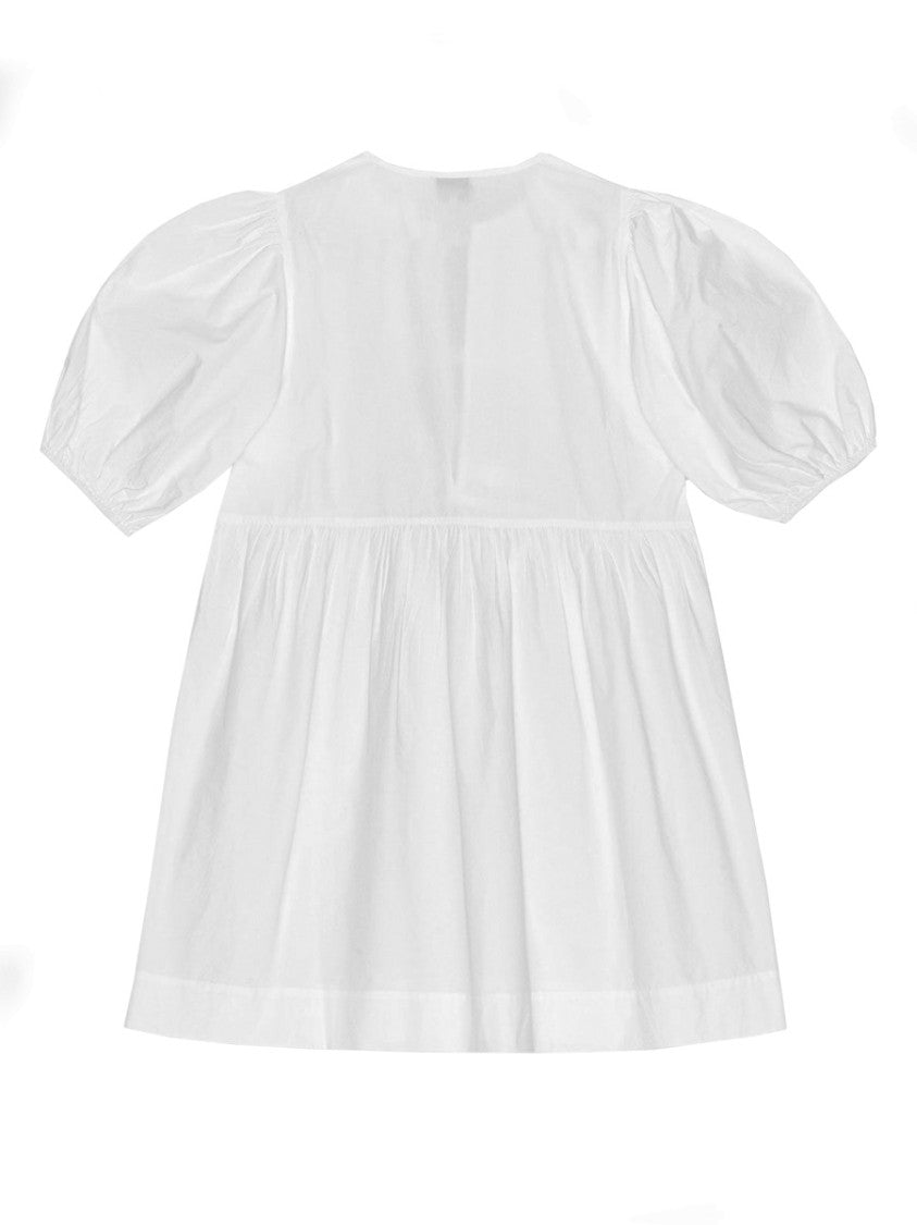 Ganni Poplin Recycled Cotton Decorative Mini Dress
