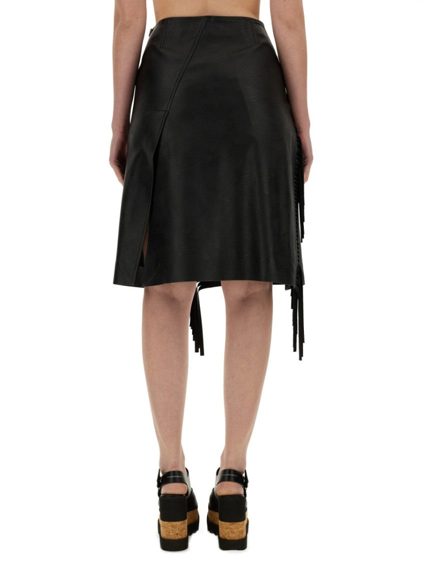 Stella Mccartney Black Fringed Skirt