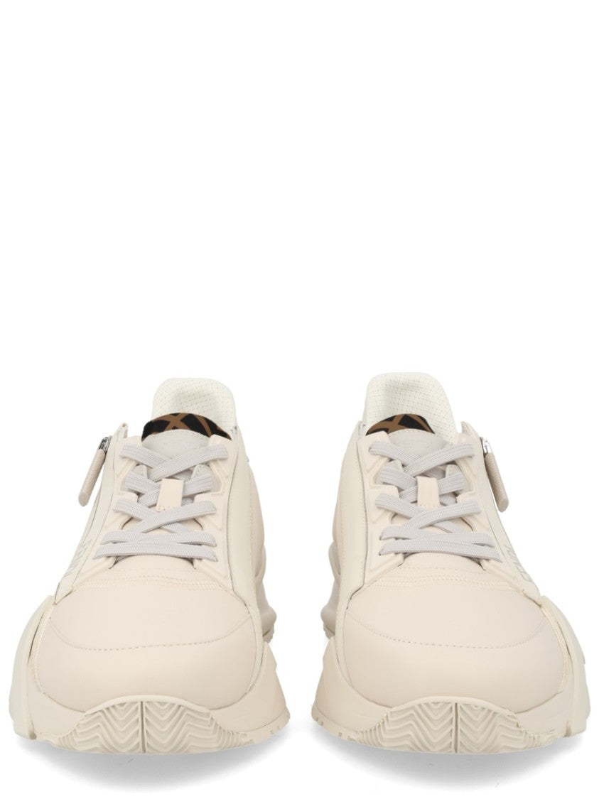 Fendi Fendi Flow Light Beige Leather Sneakers