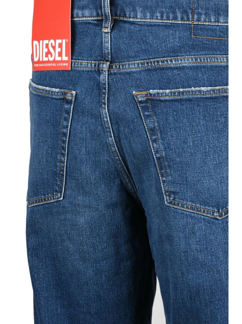 Diesel Blue Cotton-Blend D-Fining Jeans