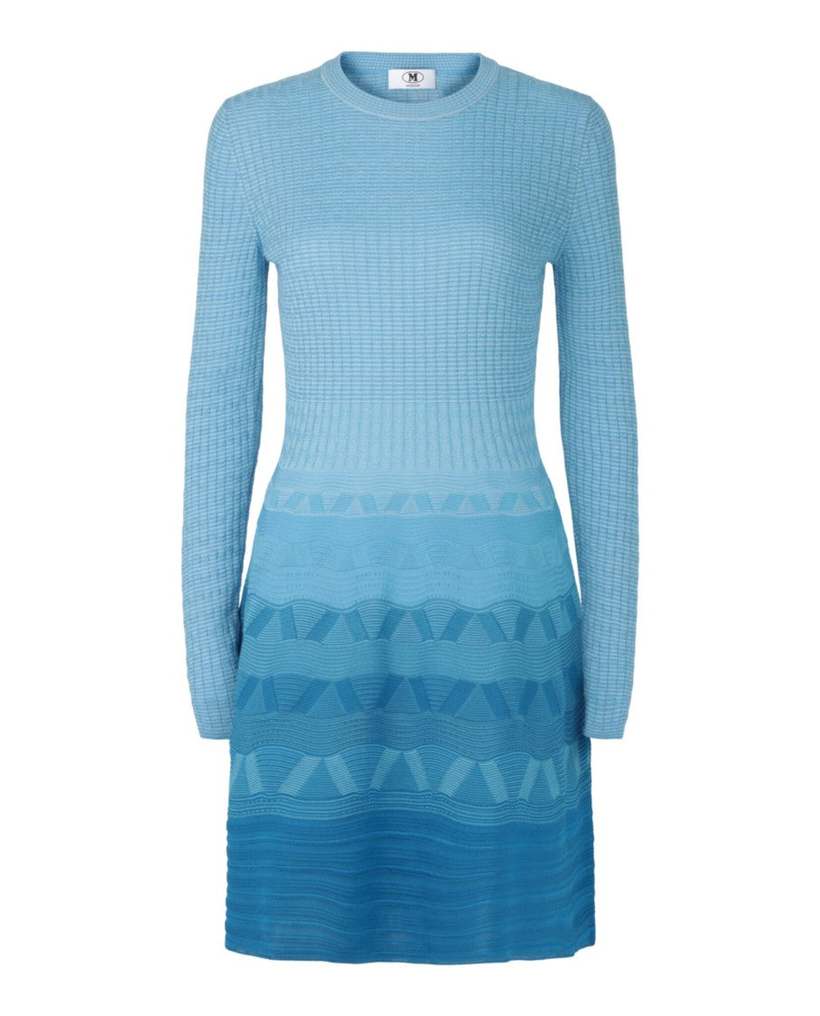 M Missoni Wave-Pattern Long Sleeve Dress