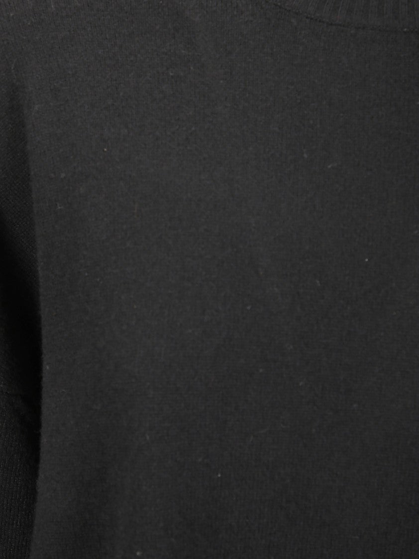 Be You Short-Fit Cashmere Sweater With Diamond Pattern And Round Neckline