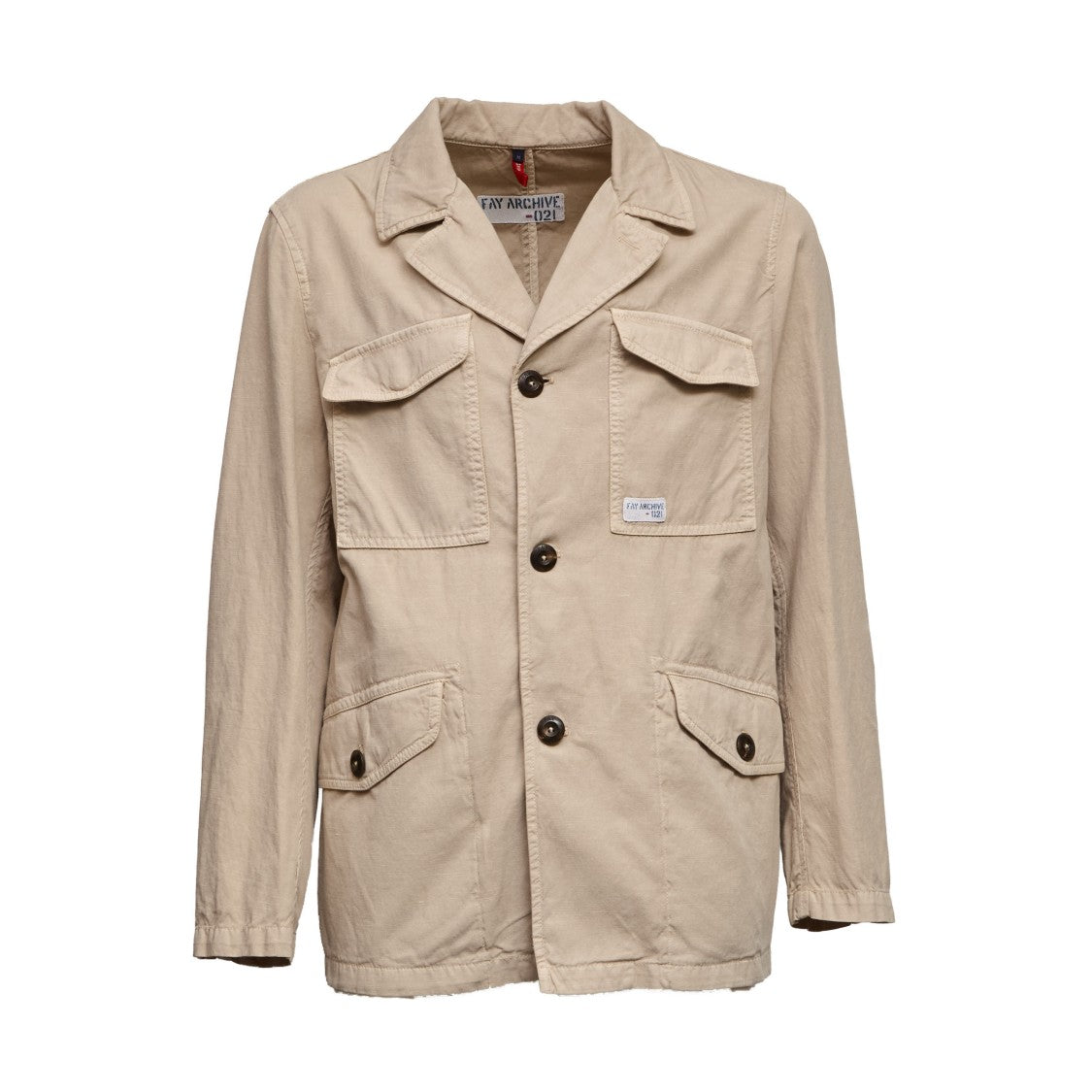 Fay Cotton & Linen Gabardine Field Jacket