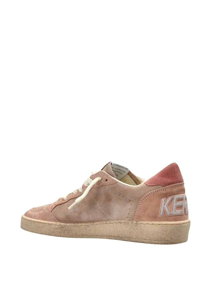 Golden Goose Paneled Brown Calf Leather Sneakers With Sequined Star