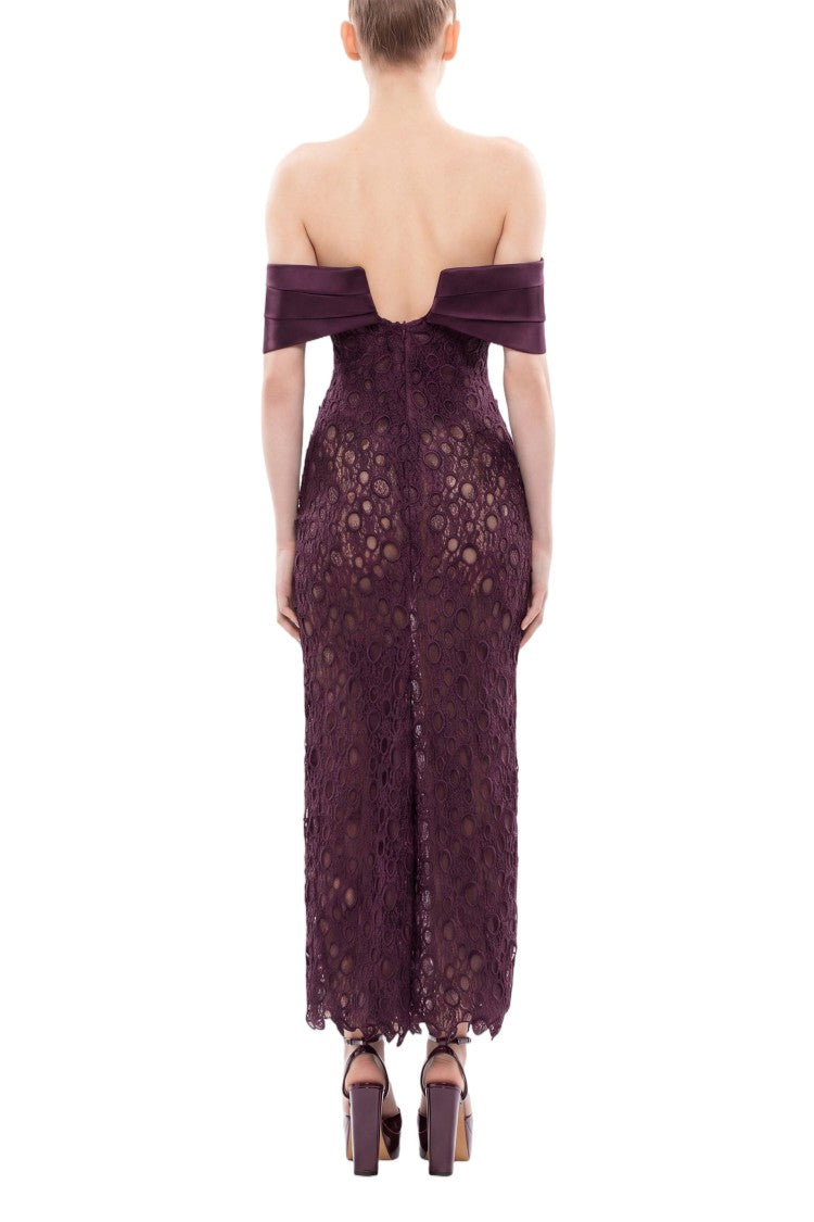 Saiid Kobeisy Midi Guipure Dress