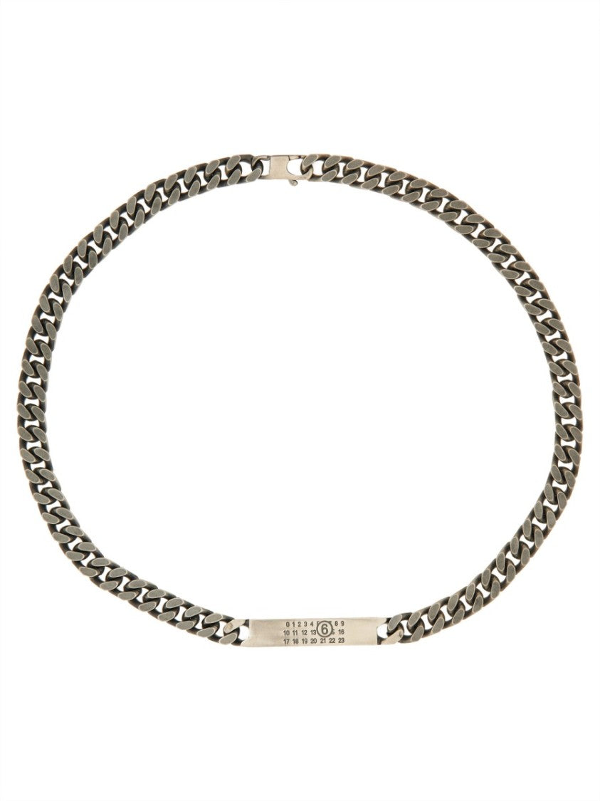 Mm6 By Maison Margiela Bold Flat-Link Chain Brass Necklace