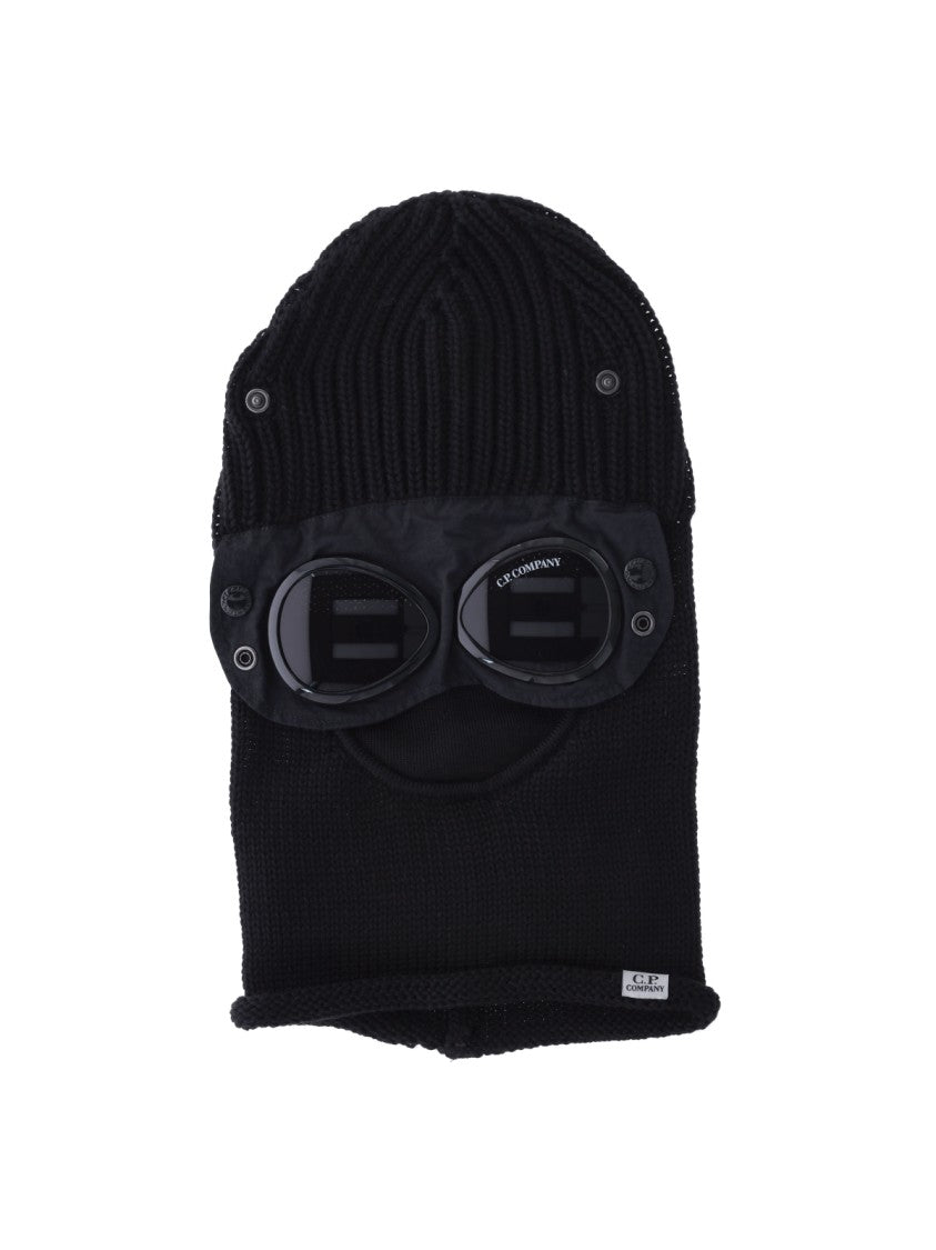 C.P. Company Black Goggle Knit Wool Balaclava